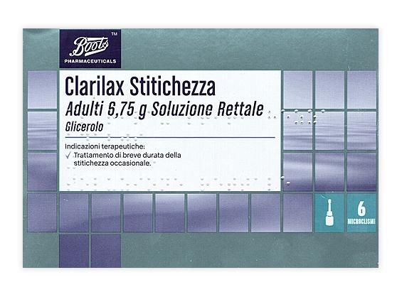 Clarilax stitichez, adulti 6,75g soluzione rettale 6 microclismi