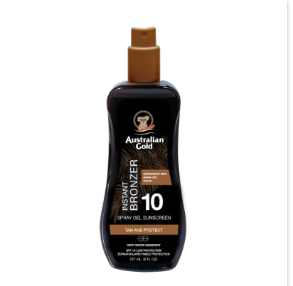 Australian Gold Gel Spray SPF10 Con Bronzer 237ml