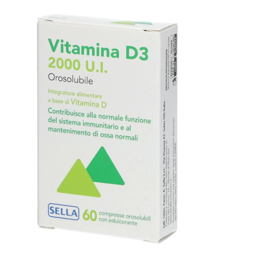 Sella Vitamina D3 2000 U.I. Integratore Alimentare, 60 compresse