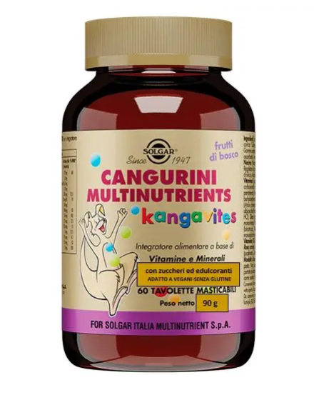 Solgar Cangurini Multinutrients Frutti di Bosco 60 Tavolette Masticabili