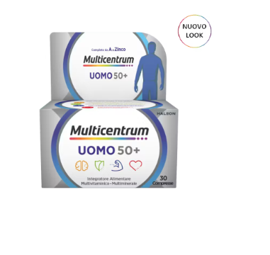 Multicentrum Uomo 50+ integratore multivitaminico multiminerale 30 compresse