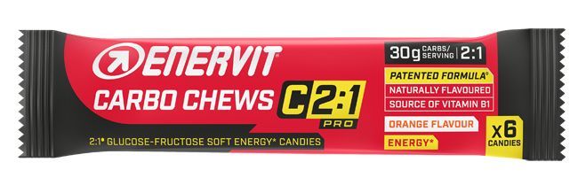 Enervit Carbo Chews C2:1 PRO Gusto Arancia Caramelle Gommose 34 g