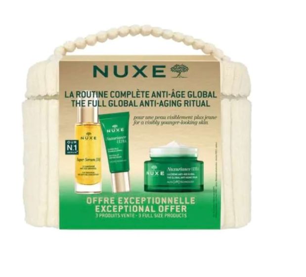 Nuxe Rituale Completo Anti-età Globale crema + siero + contorno occhi + beauty case