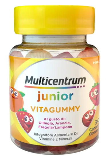 Multicentrum VitaGummy Integratore Vitamine Minerali Bambini 3+ Vitamina D Iodio Ferro 30 Caramelle