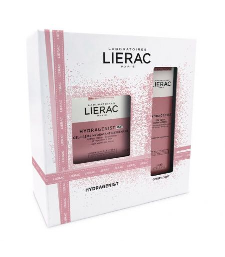 Lierac cofanetto hydragenistgel crema idratante ossigenante +gel occhi idra levigante