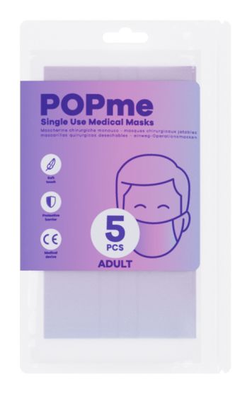 Popme mascherine lavanda adulto 5pz