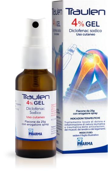 Traulen 4% gel flacone con erogatore da 25g