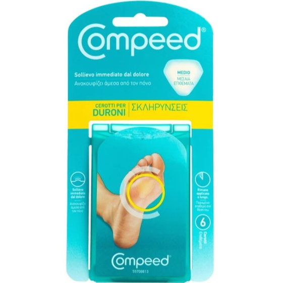 Compeed cerotto per duroni medio 6 pezzi