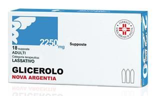 Glicero, adulti 2,250g supposte 18 supposte