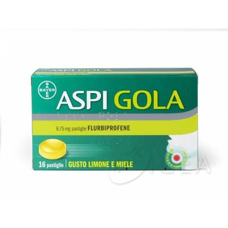 Aspi Gola 16 Pastiglie Flurbiprofene Gola Infiammata E Mal Di Gola Gusto Limone Miele