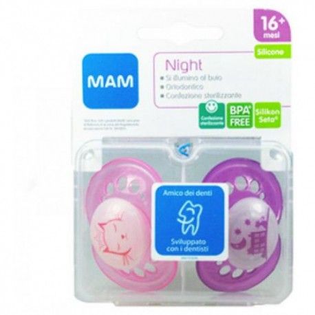 Mam original succhietto silicone confezione doppia femmina 16+ mesi