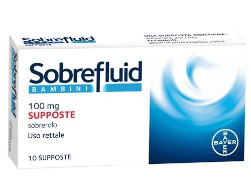 Sobreflu, bambini 100mg supposte 10 supposte