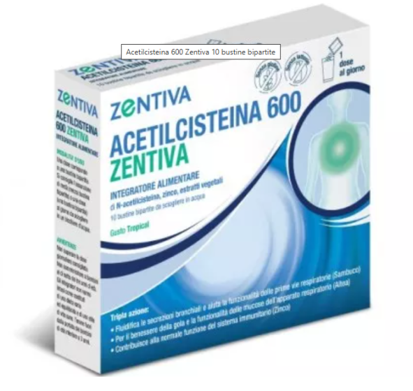 Acetilcisteina 600 Zent 10bust