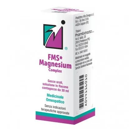 Fms magnesium compl, gocce orali soluzione, flacone in vetro con contagocce da 30ml
