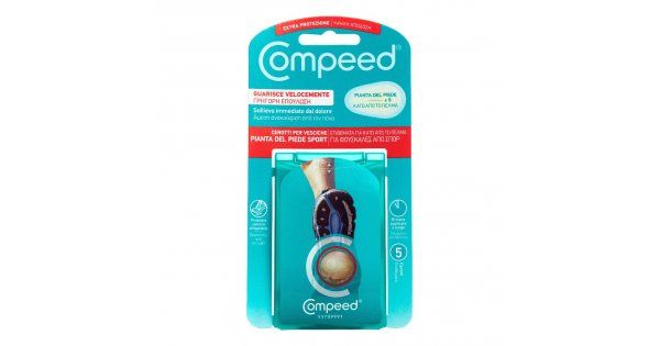 Compeed cerotti vesciche pianta piede sport 5 pezzi