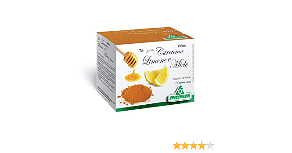 Specchiasol infuso tisana curcuma+limone+miele 20 filtri