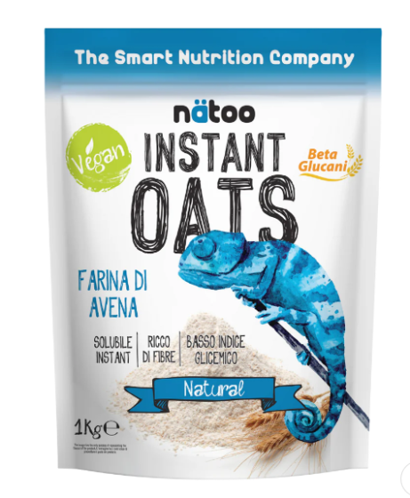 Natoo Instant Oat Farina di Avena Natural 1kg