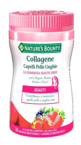 Nature's bounty collagene capelli pelle unghie 60gommose masticabili