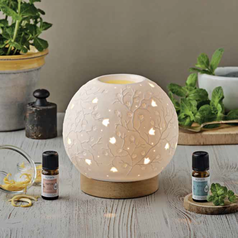 Nasoterapia Iris Diffusore Elettrico Per Oli Essenziali In Ceramica E  Lampada