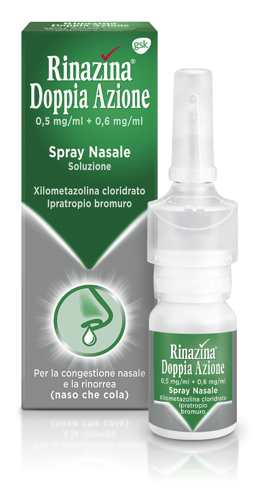 Rinazina doppia azione spray nasale 5mg+6mg - Vivafarmacia