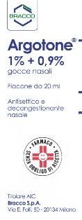 Argoto, 1% + 0,9% gocce nasali 1 flacone da 20ml