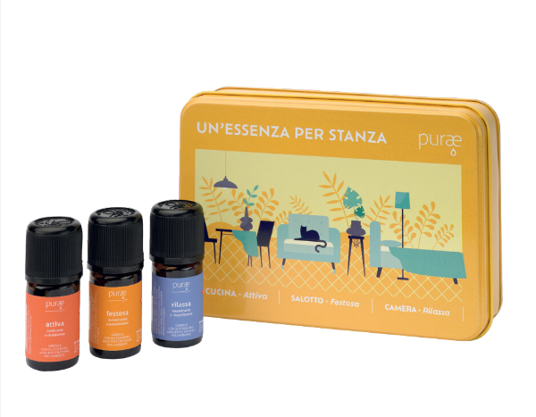 PURAE Cofanetto Con Sinergia un'Essenza per Stanza
