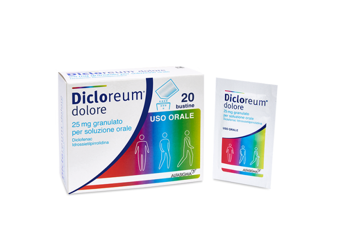 Dicloreum dolore 25mg granulato per sospensione orale 20 bustine