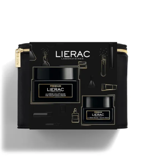 LIERAC Premium Cofanetto Crema Voluptueuse Anti Età +  Crema Contorno Occhi da 20ml + Vanity Set.