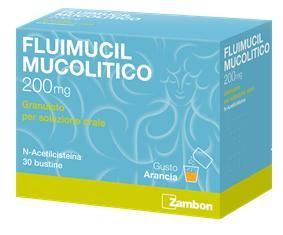 Fluimucil mucolitico 200mg granulato per soluzione orale 30 bustine