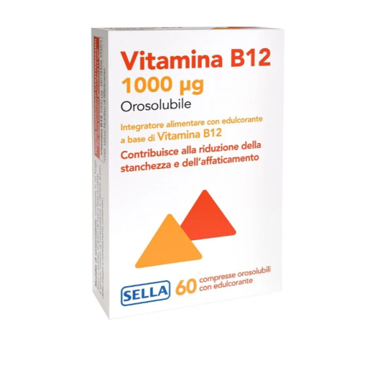 Sella Vitamina B12 Integratore Alimentare Orosolubile, 60 compresse