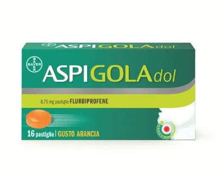 Aspigoladol 16 pastiglie gusto arancia