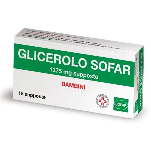 Glicero, bambini 1375mg supposte 18 supposte