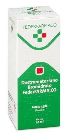 Destrometorfano br fed, 15mg gocce orali, soluzione 1 flacone da 20ml