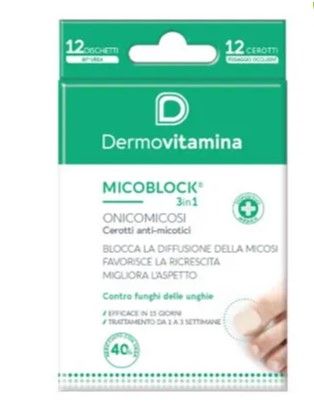 Dermovitamina Micoblock 3in1 Onicomicosi 12 Cerotti