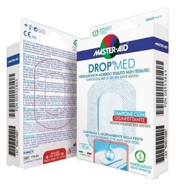 M-aid drop med cerotto in tessuto non tessuto 14x14cm 5p