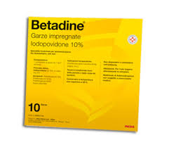 Betadine 10% garze impregnate 10garze