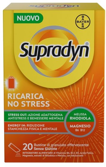 Supradyn Ricarica No Stress Integratore Vitamine e Magnesio contro la Stanchezza da Stress 20 Buste