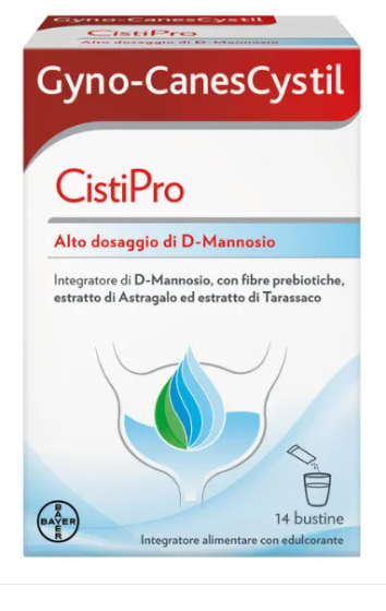 Gyno-CanesCystil Integratore Alto Dosaggio di D-Mannosio per Benessere Delle Vie Urinarie 14 bustine