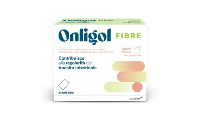 Onligol Fibre Integratore Regolarità Intestinale Gusto Pesca 20 Bustine