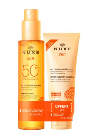 NUXE Sun Duo Olio Solare Spf 30 Viso E Corpo 150ML + Latte Doposole 100ML