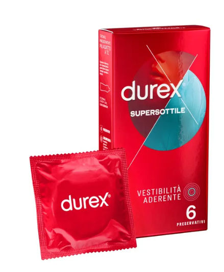 Durex Supersottile Vestibilità Aderente 6 Preservativi