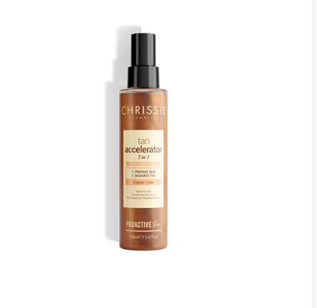 CHRISSIE Proactive Sun Tan Accelerator 2 in 1 Viso e Corpo Spray 150 ml