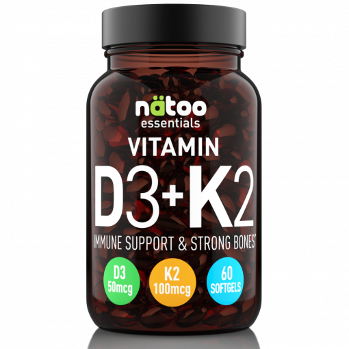 Natoo vitamin d3 + k2 60 softgels