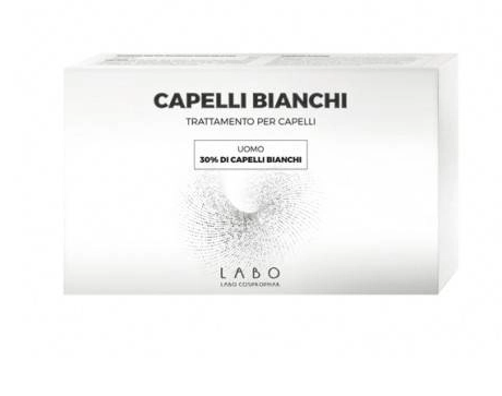 Capelli Bianchi Labo - 30% di capelli bianchi uomo - Trattamento da 3 mesi - 60 fiale