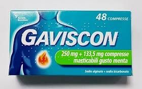 Gaviscon 250mg+133,5mg 48 compresse masticabili menta