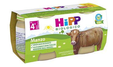 Hipp bio omogeneizzato manzo 2x80g