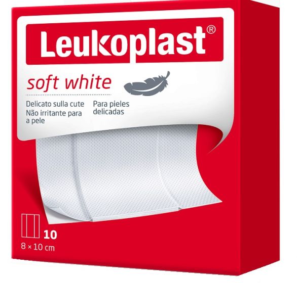 Leukoplast soft white 10 cerotti 10 x 8cm
