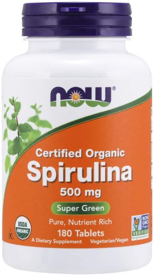 Now foods certified organic spirulina 500mg - 200 cpr