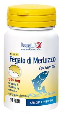 Long life olio fegato merluzzo 500mg 60prl