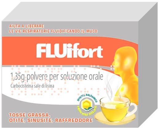 Fluifo, 1,35g polvere per soluzione orale 12 bustine da 4,7g in carta/al/pe